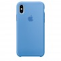 Силиконовый чехол Apple Silicone Case Light Blue (светло-голубой) для iPhone X /10 (копия)